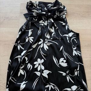 Banana Republic Black and White Floral Blouse